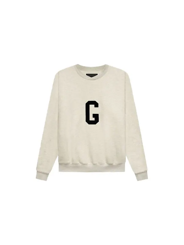 Толстовка g crewneck sweatshirt 'cream heather' Fear Of God — изображение 2 из 4, кремовый/черный