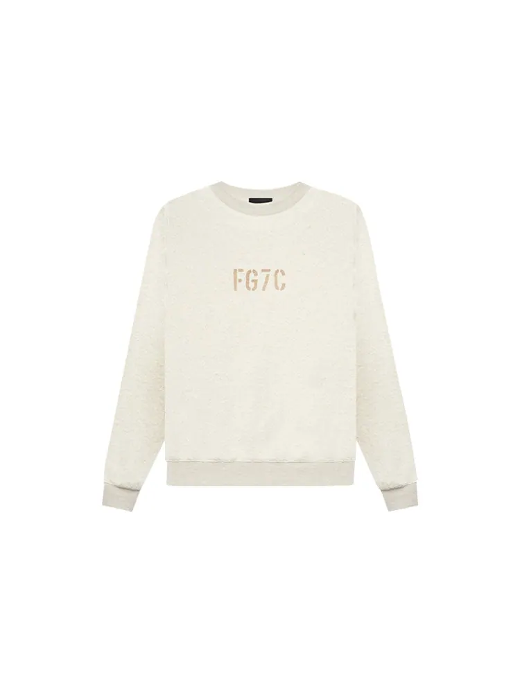Рубашка Fear of God Inside Out Crewneck Sweatshirt 'Cream Heather' — изображение 2 из 3, бежевый
