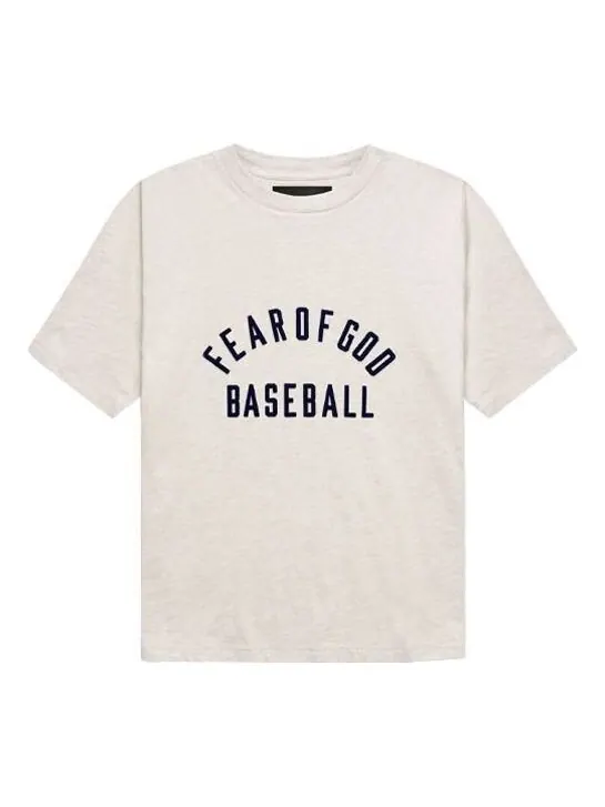 Футболка baseball tee 'cream heather navy' Fear Of God — изображение 1 из 2, кремовый/темно-синий