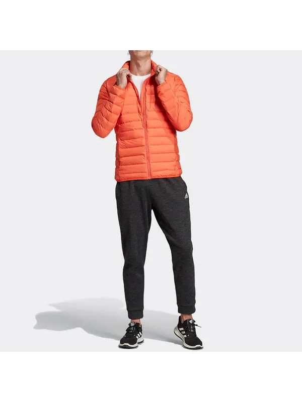 Пуховик adidas originals Casual Sports Stand Collar Stay Warm Down Jacket Orange Yellow — изображение 3 из 4, желтый