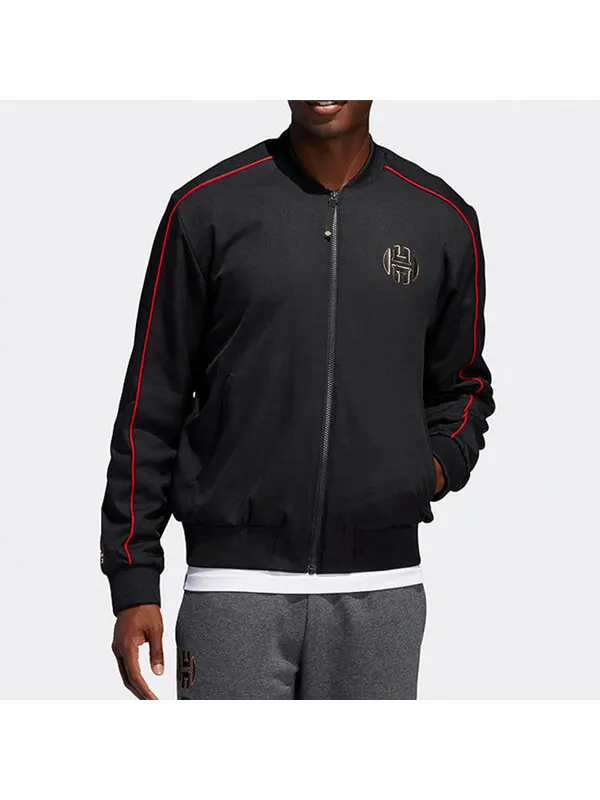 Куртка adidas Harden Jkt Basketball Sports Jacket Black — изображение 3 из 4, черный