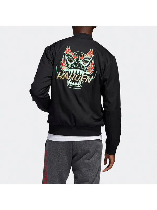 Куртка adidas Harden Jkt Basketball Sports Jacket Black — изображение 4 из 4, черный