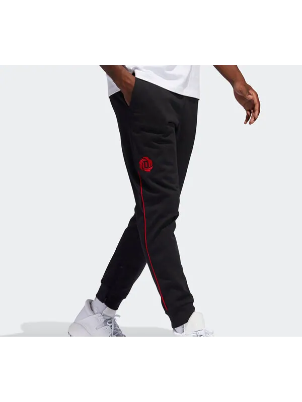 Спортивные штаны adidas Rose pant Basketball Sports Long Pants Black — изображение 4 из 4, черный
