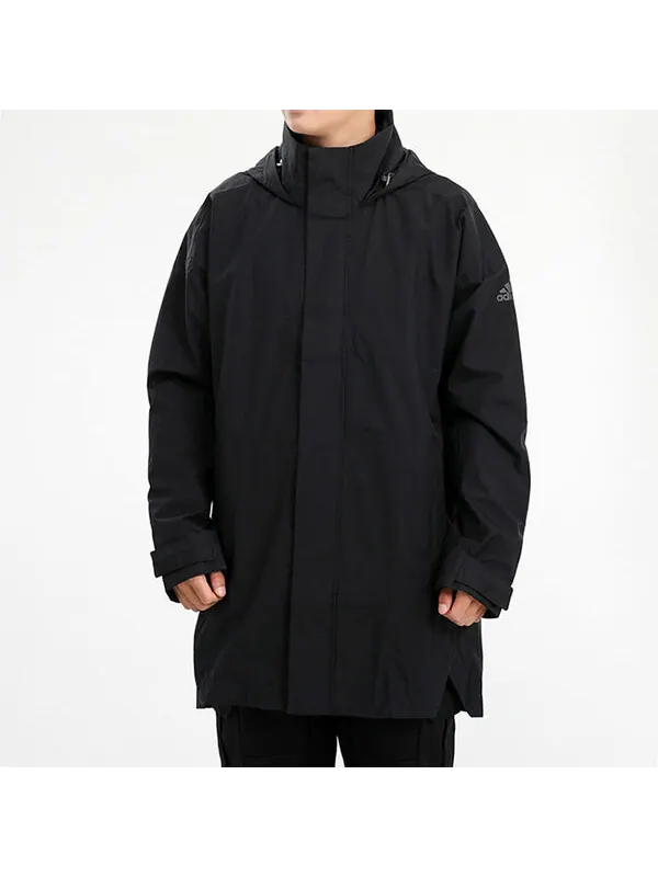 Куртка adidas Urban Parka R.R Hooded Sports Tatting Sports Coat Men Black — изображение 3 из 4, черный