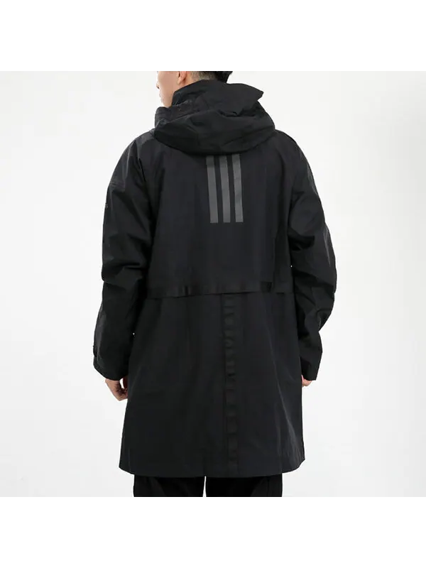 Куртка adidas Urban Parka R.R Hooded Sports Tatting Sports Coat Men Black — изображение 4 из 4, черный