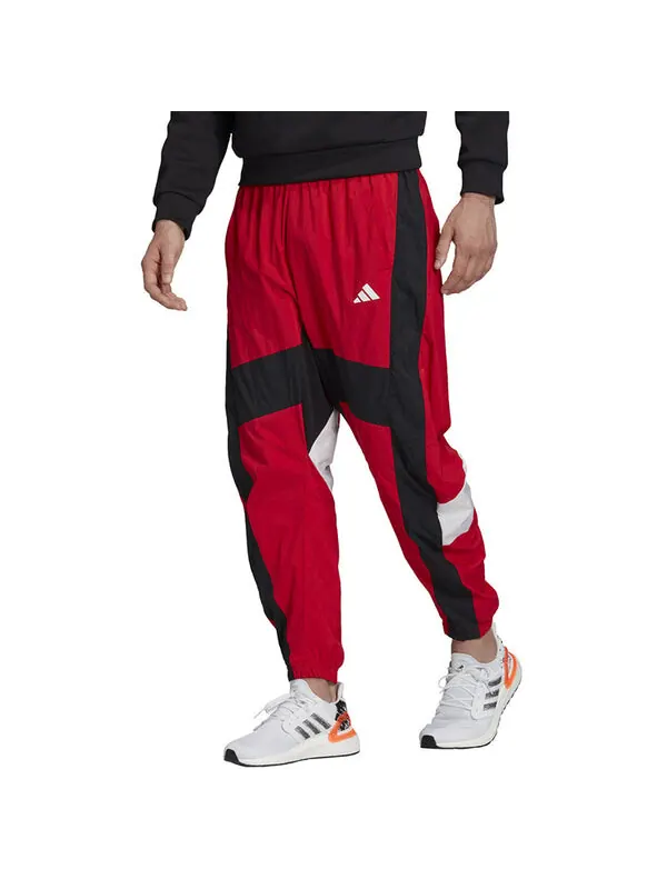 Спортивные штаны adidas M O Shape Pant Splicing Sports Bundle Feet Pants Red — изображение 3 из 4, светлый красный черный
