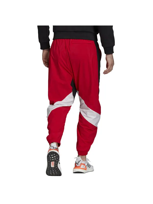 Спортивные штаны adidas M O Shape Pant Splicing Sports Bundle Feet Pants Red — изображение 4 из 4, светлый красный черный