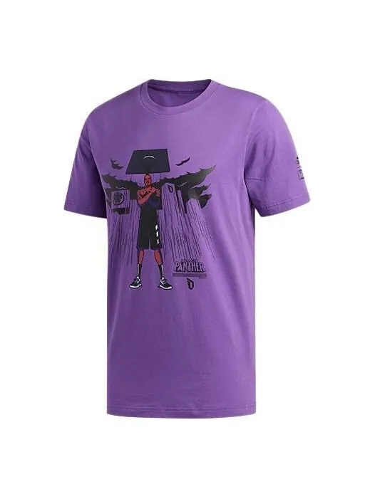 Футболка x marvel dame blk pnthr panther lillard marvel avengers basketball s t men's purple Adidas — изображение 1 из 2