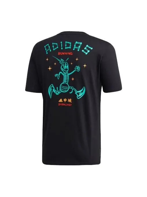 Футболка adidas China City Subject Running Casual Short Sleeve Black — изображение 1 из 4, черный