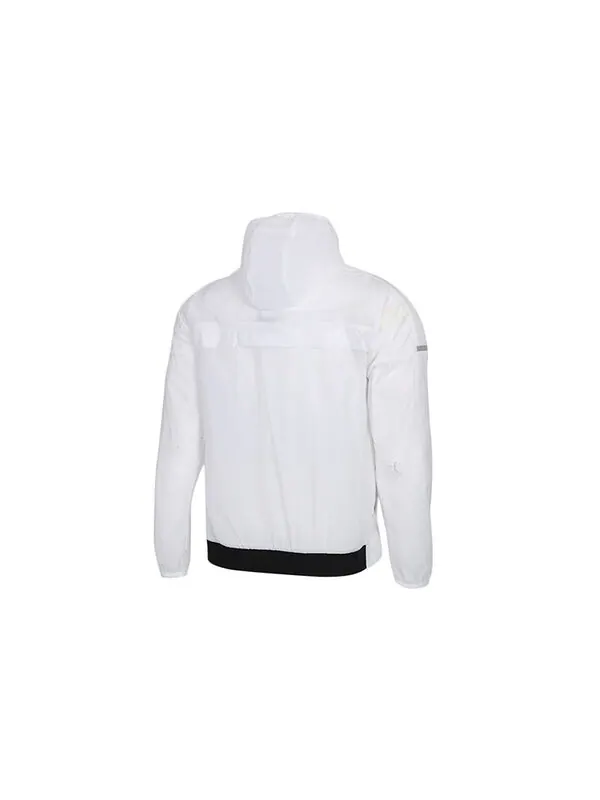 Куртка wb light logo printing woven sports hooded jacket white Adidas — изображение 2 из 4, белый