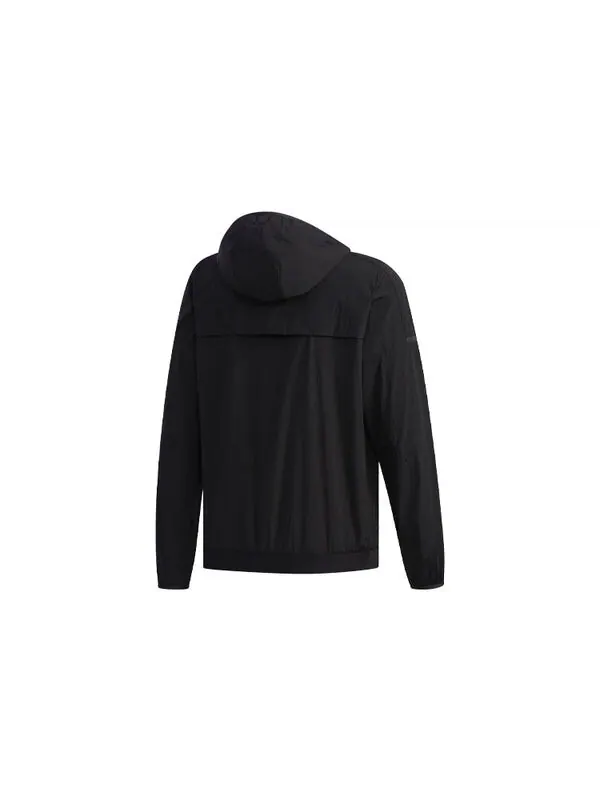 Куртка adidas Wb Light Woven Windproof hooded Logo Jacket Black — изображение 2 из 4, черный