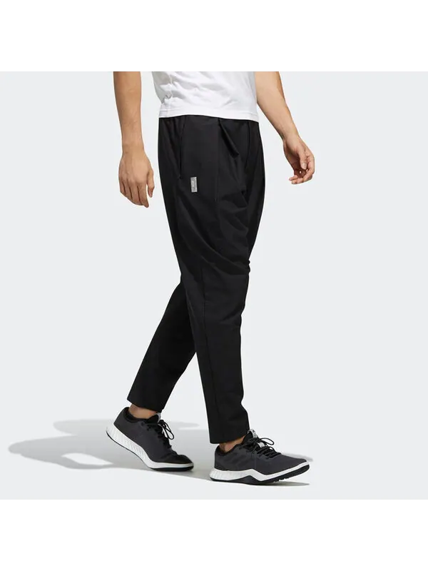 Брюки adidas Sports Running Training Breathable Casual Long Pants Black — изображение 2 из 4, черный