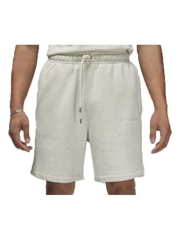 Спортивные шорты Air Jordan Wordmark Fleece Shorts 'Oatmeal Heather' — изображение 1 из 2, белый
