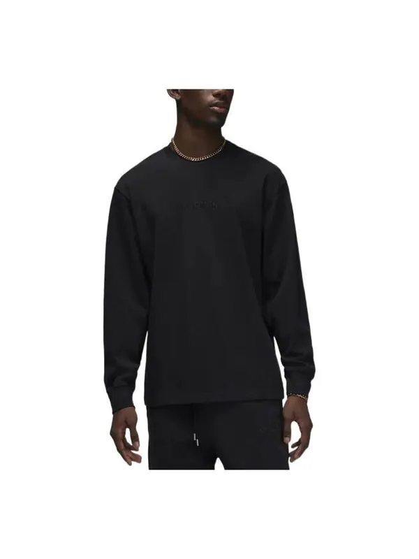 Футболка Air Jordan Wordmark Long Tee 'Black' — изображение 1 из 3, черный