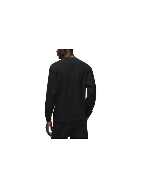 Футболка Air Jordan Wordmark Long Tee 'Black' — изображение 2 из 3, черный