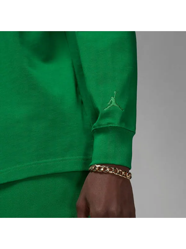 Футболка с длинными рукавами и надписью Air Jordan — изображение 2 из 3, зеленый