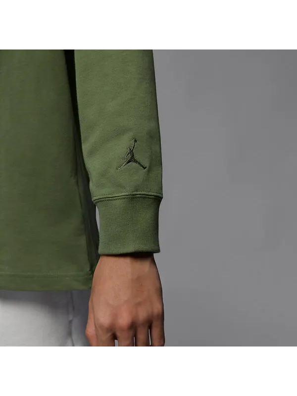 Рубашка с надписью рубашка с длинным рукавом размер азия Air Jordan — изображение 2 из 2, светлый оливковый