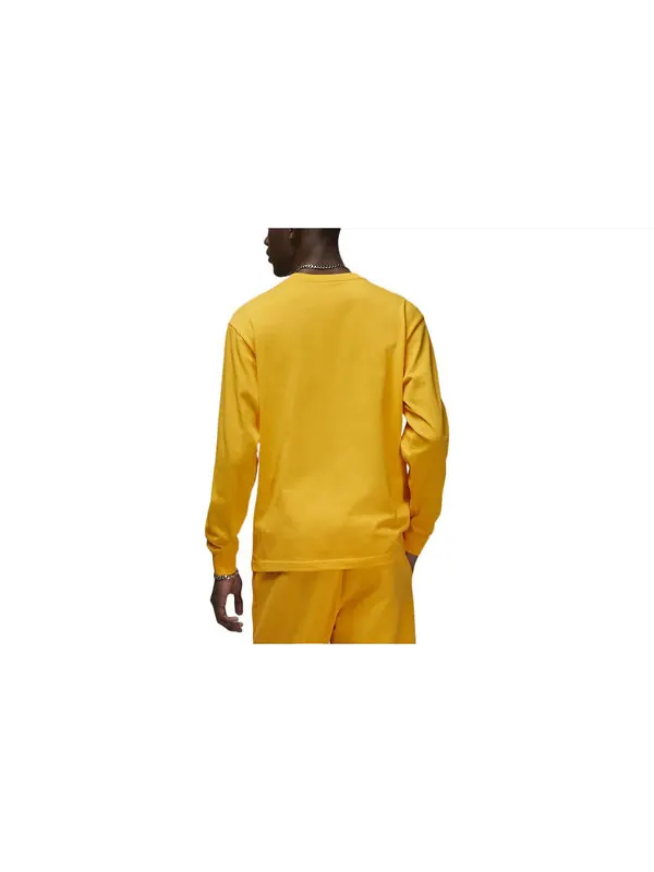 Футболка Air Jordan Wordmark Long Tee 'Yellow' — изображение 2 из 3, желтый