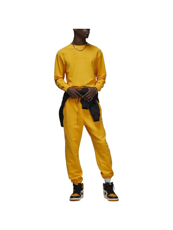 Футболка Air Jordan Wordmark Long Tee 'Yellow' — изображение 3 из 3, желтый