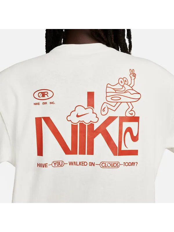 Футболка спортивная одежда длинный рукав air inc. футболка Nike — изображение 3 из 3, белый/мульти