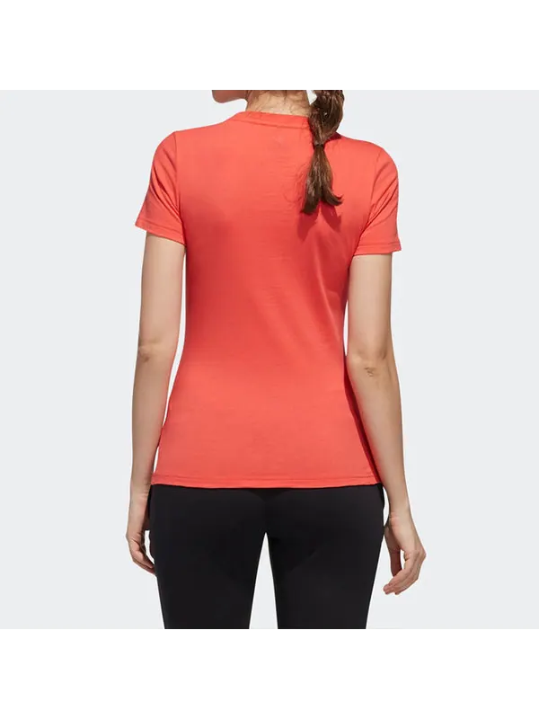 Футболка sports stylish pullover round neck short sleeve pink Adidas — изображение 4 из 4, розовый