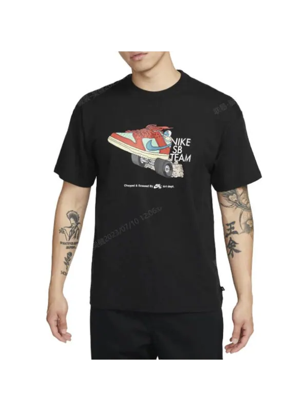 Футболка Nike SB Skate T-Shirt 'Black' — изображение 2 из 3, черный/мульти