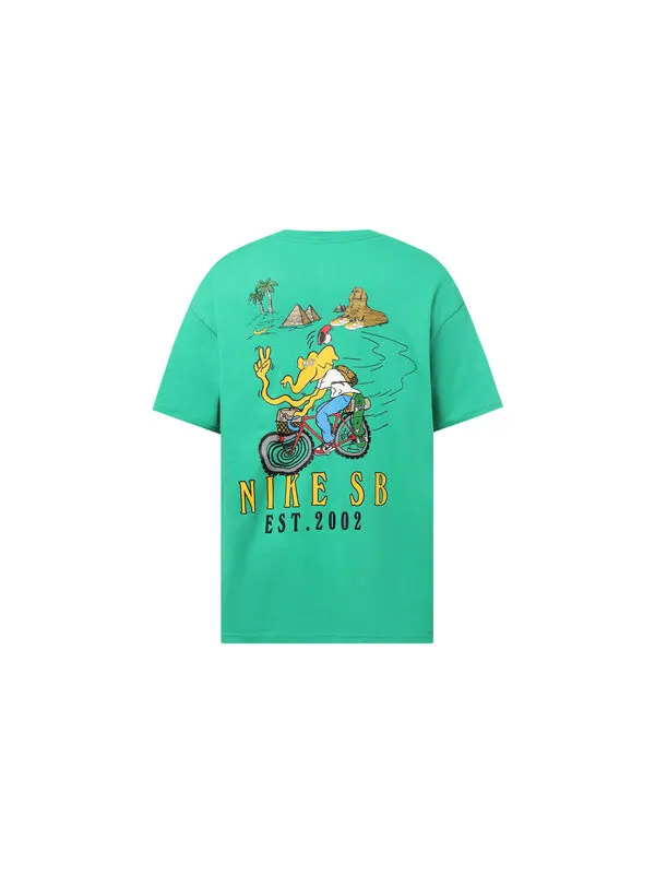 Футболка Nike SB Graphic Logo T-Shirt 'Green' — изображение 2 из 3, зеленый/мульти