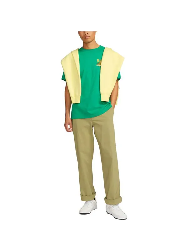 Футболка Nike SB Graphic Logo T-Shirt 'Green' — изображение 3 из 3, зеленый/мульти