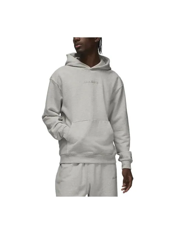 Толстовка с капюшоном из флиса с надписью Air Jordan — изображение 1 из 3, серый