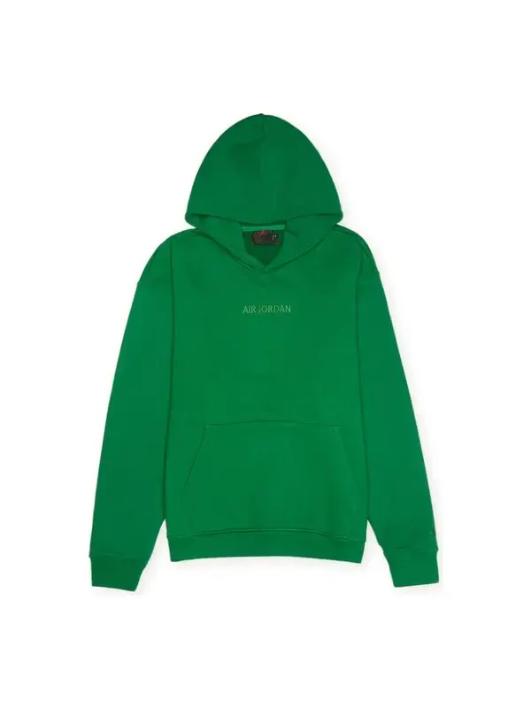 Толстовка Air Jordan Wordmark Fleece Hoodie 'Pine Green' — изображение 1 из 4, зеленый