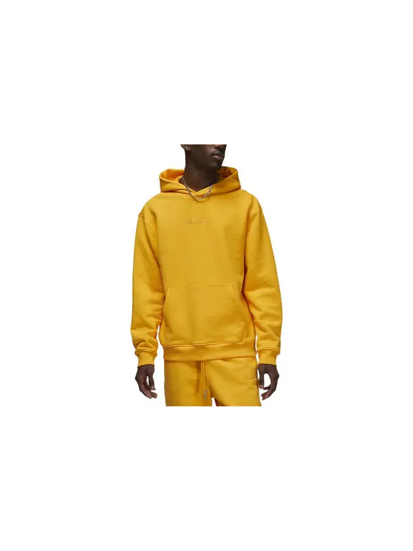 Толстовка Air Jordan Wordmark Fleece Hoodie 'Yellow' — изображение 2 из 3, желтый