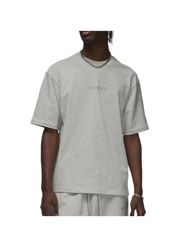 Футболка Air Jordan Wordmark Tee 'Grey' — изображение 4 из 4, серый