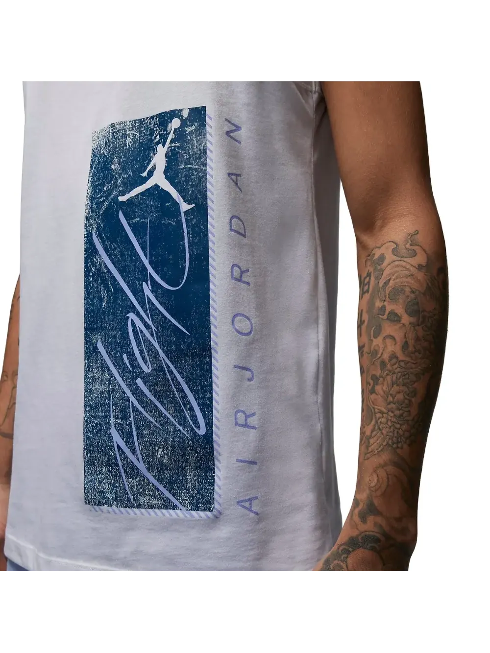 Спортивный топ Air Jordan Essentials Graphic Tank 'White Blue' FJ2084-100 — изображение 3 из 3, белый синий