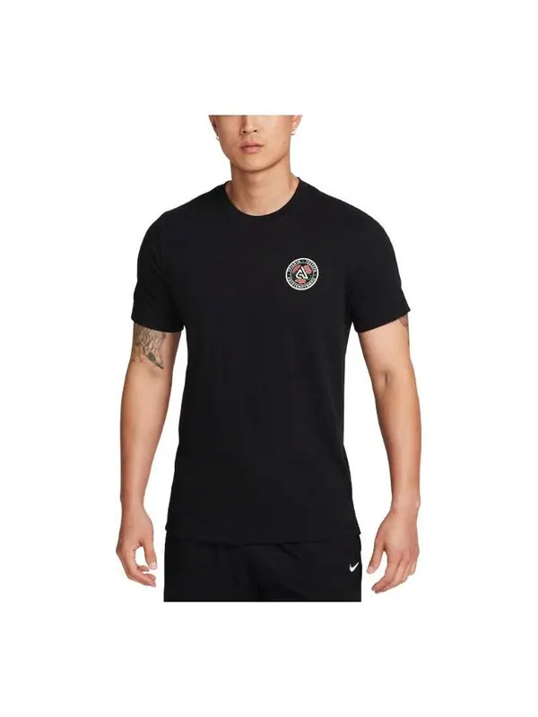 Футболка Nike Giannis Dri-FIT Basketball T-Shirt 'Black' — изображение 1 из 4, черный/мульти