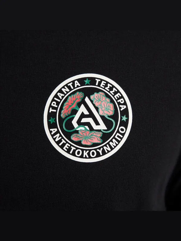 Футболка Nike Giannis Dri-FIT Basketball T-Shirt 'Black' — изображение 2 из 4, черный/мульти