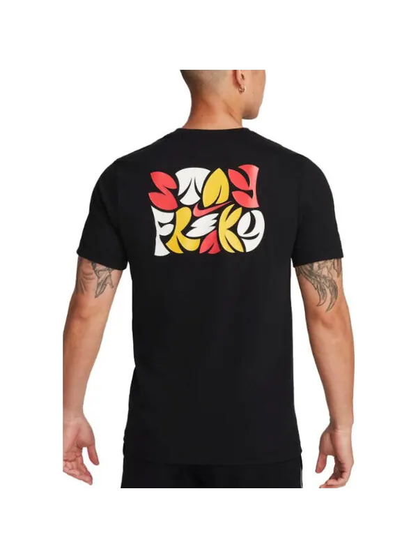 Футболка Nike Giannis Dri-FIT Basketball T-Shirt 'Black' — изображение 4 из 4, черный/мульти