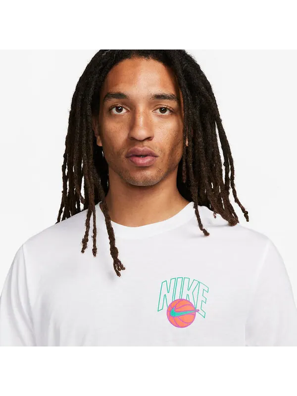 Футболка Nike Dri-FIT Basketball T-Shirt 'White' — изображение 2 из 4, белый/мульти