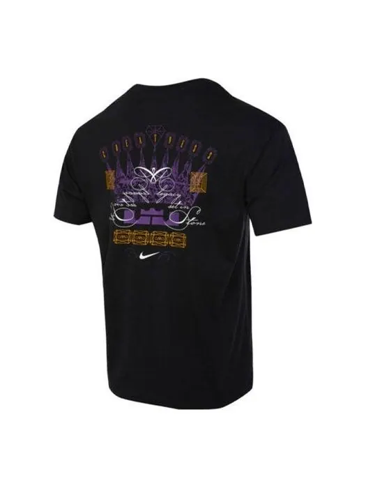 Футболка Nike Performance LBJ T-Shirt 'Black' — изображение 1 из 4, черный/мульти