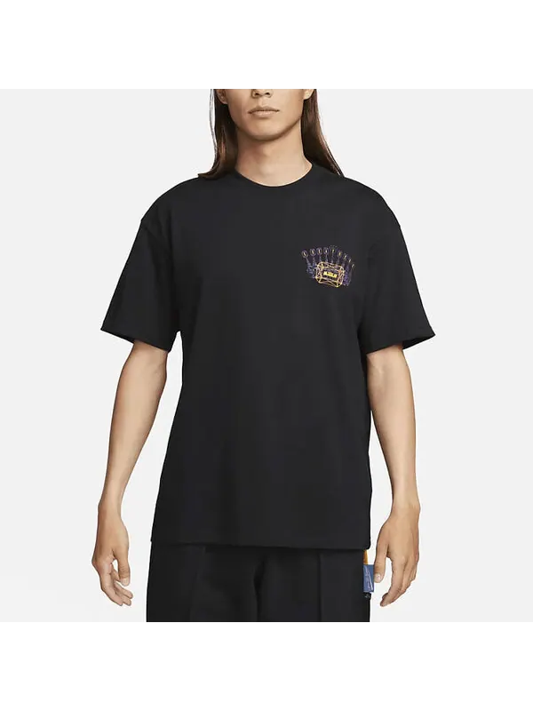 Футболка Nike Performance LBJ T-Shirt 'Black' — изображение 3 из 4, черный/мульти