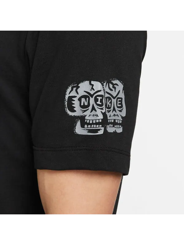 Футболка Nike Dri-Fit Graphic Fitness T-Shirt 'Black' — изображение 3 из 4, черный/мульти