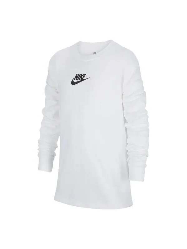 Футболка (PS) Nike Sportswear Long Sleeve T-Shirt 'White' — изображение 1 из 3, белый