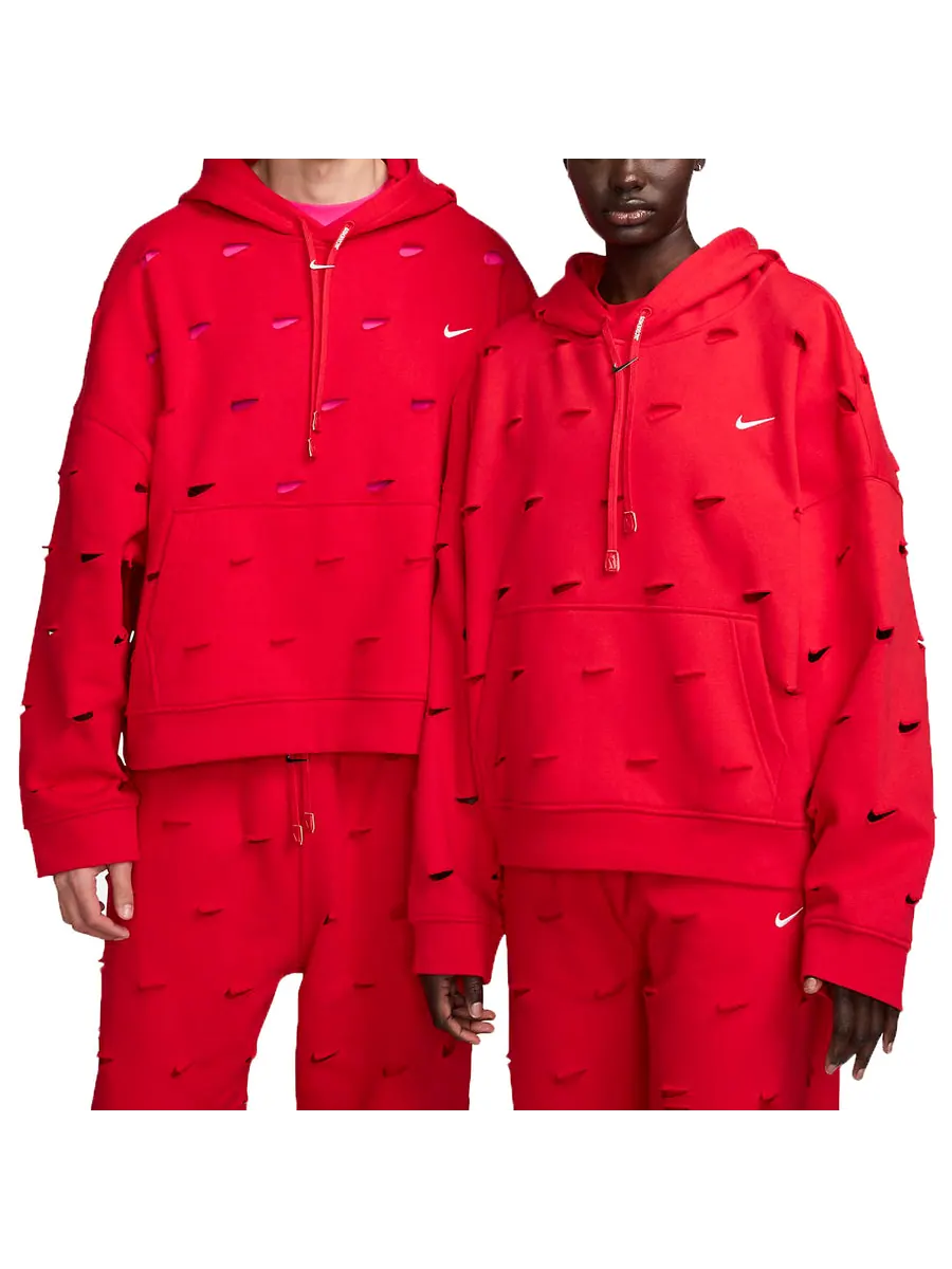 Худи Nike x Jacquemus Swoosh Hoodie 'Red' — изображение 2 из 5, красный