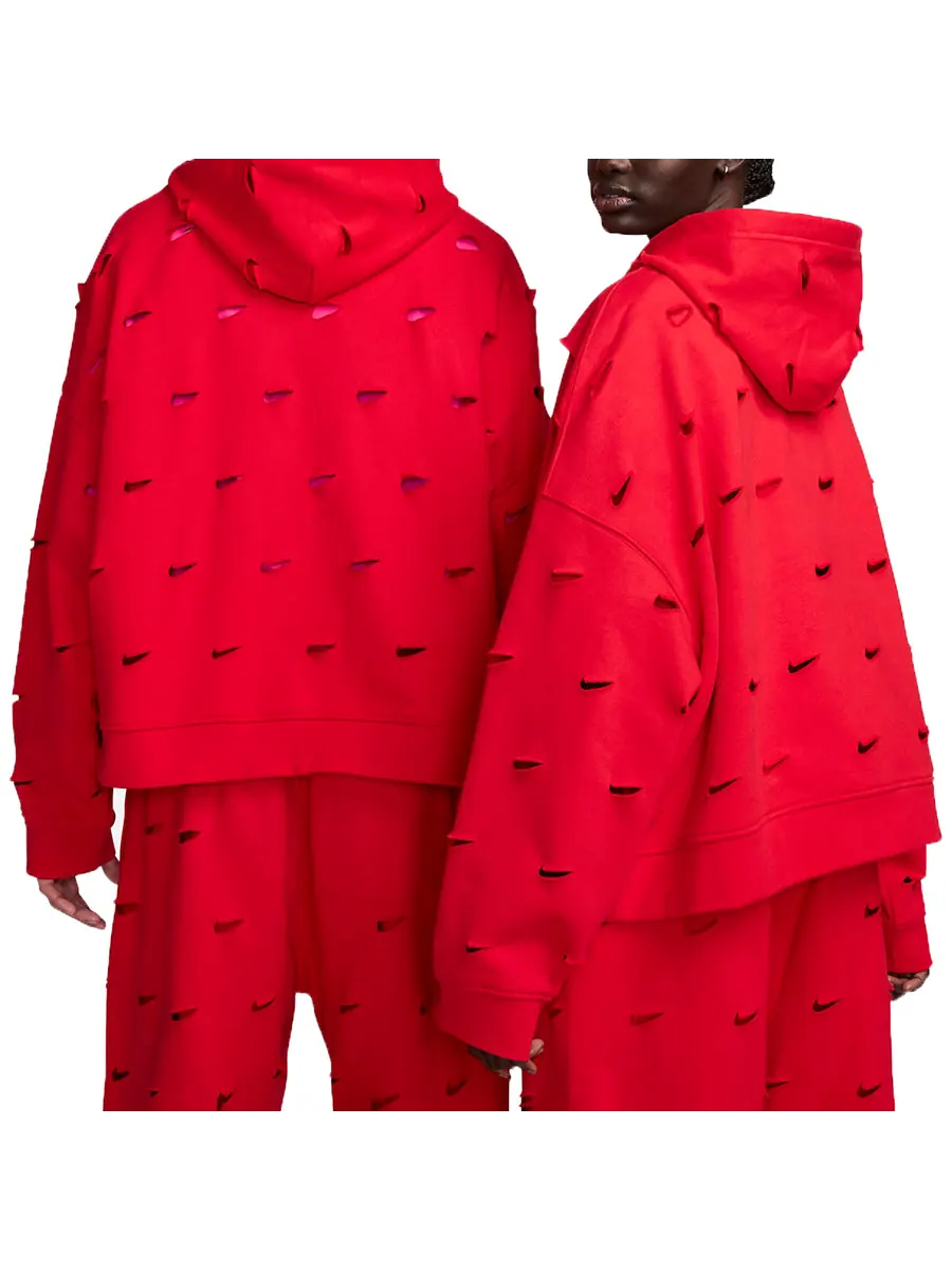 Худи Nike x Jacquemus Swoosh Hoodie 'Red' — изображение 3 из 5, красный