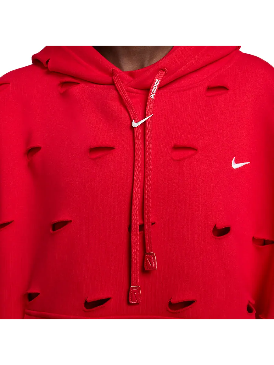 Худи Nike x Jacquemus Swoosh Hoodie 'Red' — изображение 4 из 5, красный