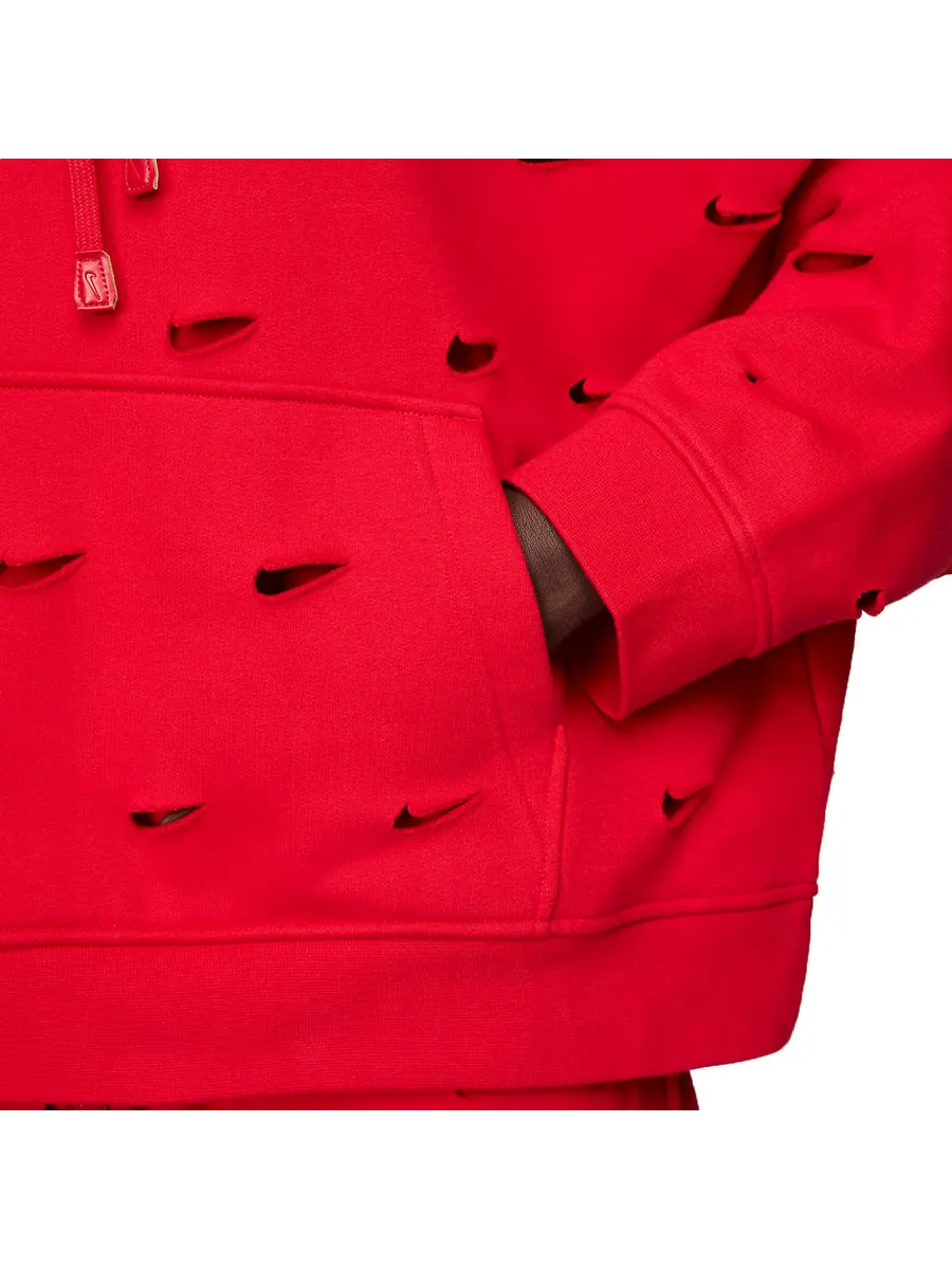 Худи Nike x Jacquemus Swoosh Hoodie 'Red' — изображение 5 из 5, красный