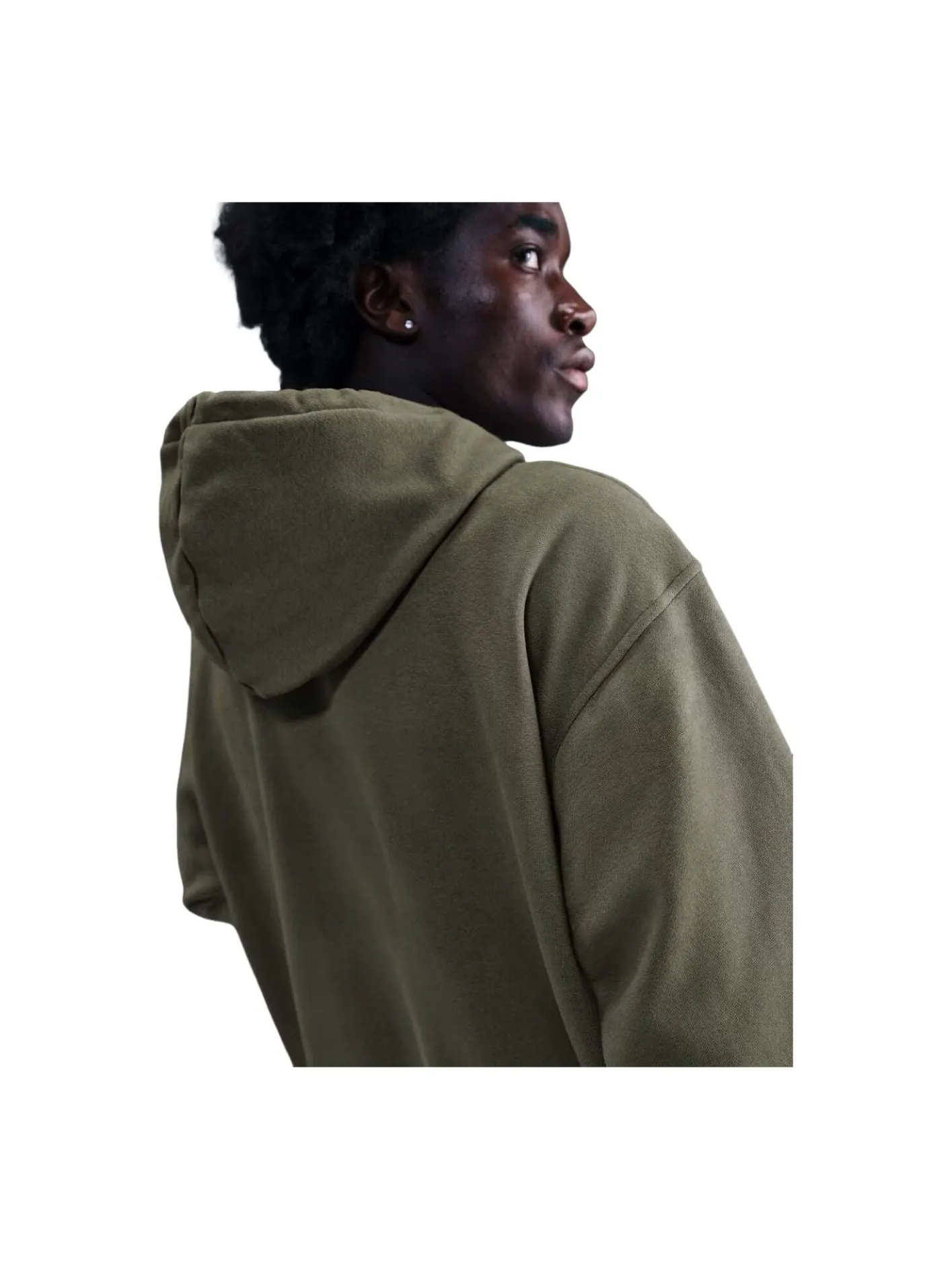 Худи Nike Sabrina Fleece Basketball Hoodie 'Medium Olive' — изображение 2 из 2, оливковый/белый