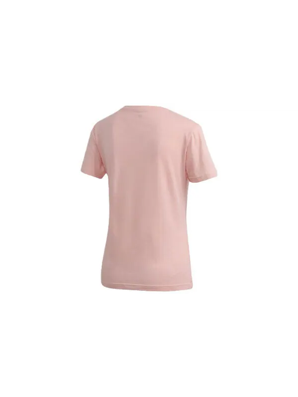 Футболка (WMNS) Adidas Logo T-shirt 'Pink' — изображение 2 из 4, розовый/мульти