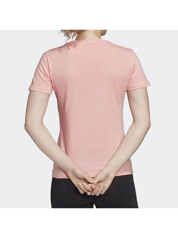 Футболка (WMNS) Adidas Logo T-shirt 'Pink' — изображение 4 из 4, розовый/мульти