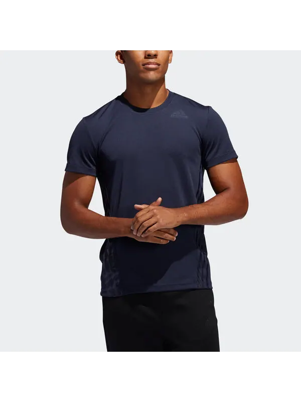 Футболка men's aero 3s crew neck blue Adidas — изображение 3 из 4, синий