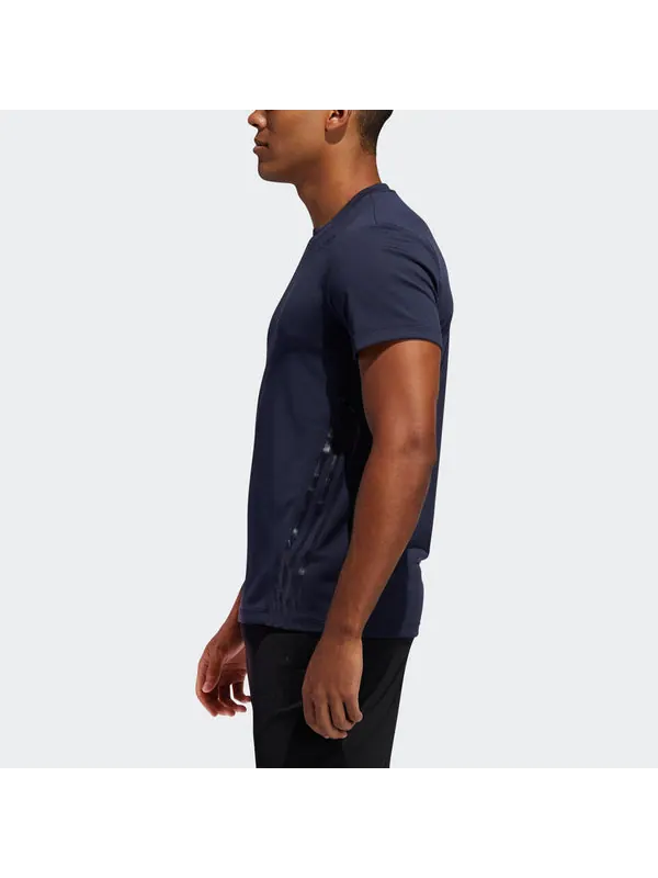 Футболка men's aero 3s crew neck blue Adidas — изображение 4 из 4, синий